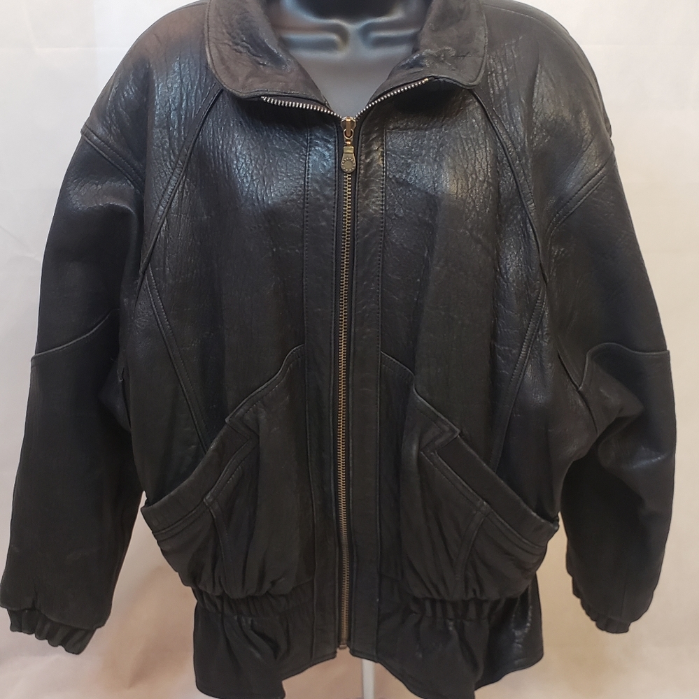 Preston and York Leather Bomber Jacket